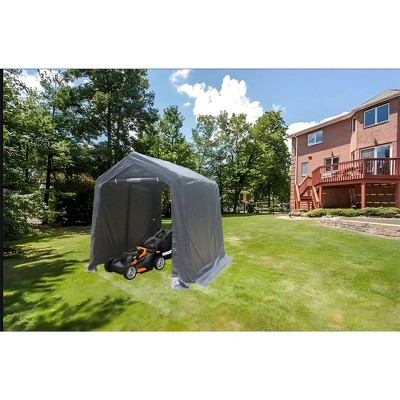 Gsluuk 7x8 ft Outdoor Portable Gazebo Storage Shelter Shed with 2 Roll up Zipper Doors