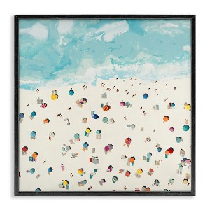 Stupell Industries Abstract People on Beach Framed Giclee Art - 1 of 4