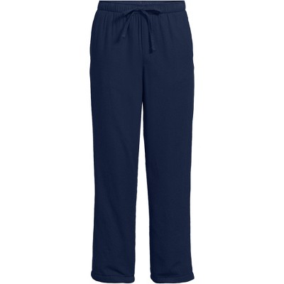 Lands' End Men's High Pile Fleece Lined Flannel Pajama Pants