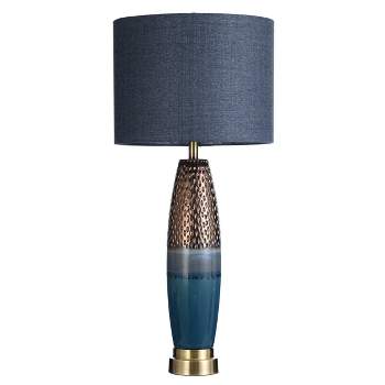 Bedford Table Lamp Blue/Copper Body - StyleCraft