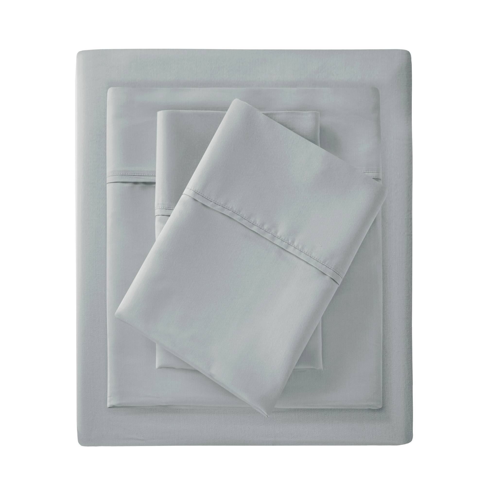 King 1500 Thread Count Cotton Blend 4pc Sheet Set Gray