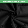 LunaLulinlk Black Shower Curtain Fabric Textured Tufted Chevron Striped Bathroom Shower Curtains - 3 of 4