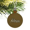 University of Akron Secondary Mini Small Tiny Wood Christmas Tree Holiday Ornament - 3 of 4