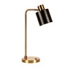 Hudson and Canal 20.75" Tall Table Lamp with Metal Shade Brass/Black: Industrial Design, UL Listed, E26 Socket - 3 of 4
