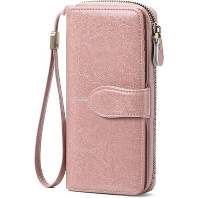 Acoinel Leather Wallets with Detachable Wrist Strap for Women