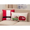 14"x24" Santa Truck & Trailer Lumbar Pillow: Festive Holiday Decor - Saro Lifestyle - 3 of 3