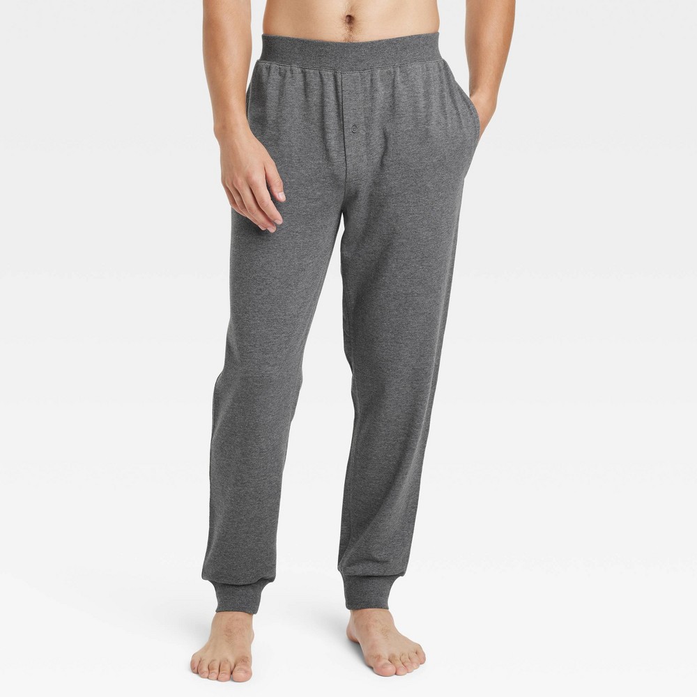 Men's Big & Tall Cotton Modal Knit Jogger Pajama Pants - Goodfellow & Co™ Black LT -  88272758