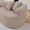 Kumasinova Modern Minimalist Lazy Sofa, Lamb's Wool Fabric Curved Modular Sectional Sofa, No Assembly, High-Density Foam, Couch for Living Room - 3 of 4