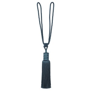 Evideco French Home Goods Decorative Curtain Tiebacks With Tassel - 33” Long, Hand-Tied Rope With Lustrous Threads - 1 of 4