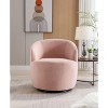 CAVINAS Accent Chair Small Barrel Chair Teddy Fabric Upholstered Armchair with Back Single Sofa Chair, Accent Chair for Small Spaces - 2 of 4