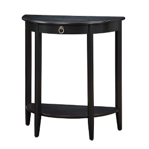 ChicFurnit Console Tables Accent Table Side Table End Table Half Moon Entry Console Table for Living Room, Black, 13"*26"*28" - 1 of 4