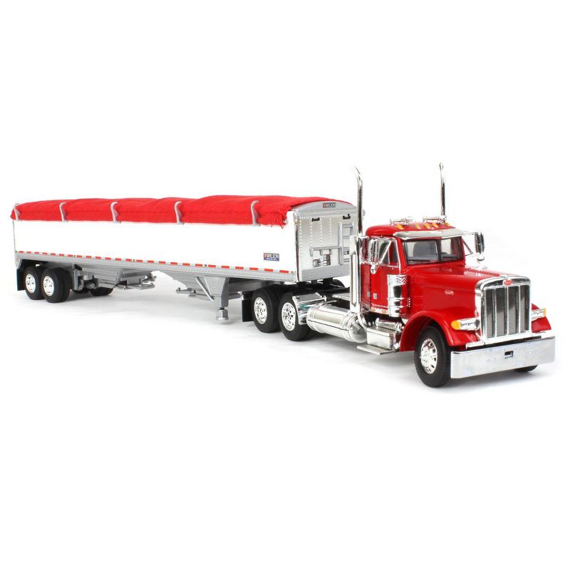 First Gear DCP 1/64 Red Peterbilt 379 Day Cab with White Wilson Pacesetter Grain Trailer 60-1765, 2 of 6