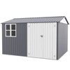 Syemin Deck Boxes,Yard Equipment Sanctuary, Contemporary Charcoal Shed,A Smart Solution for Garden Storage,Gray,119"*93.1"*75.96" - 3 of 4