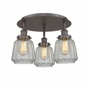 Chatham - 3 Light Flush Mount In Art Deco Style-8 Inches Tall and 18.25 Inches Wide - 1 of 1