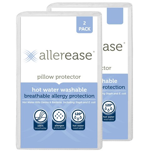 2pk Hot Water Washable Pillow Protector - AllerEase - image 1 of 3