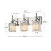 LLHZSY 3/4/5 Light Modern Dimmable Crystal Bathroom Vanity Light Wall Sconces with Crystal Shades - Black and Gold/Chrome - 3 of 4