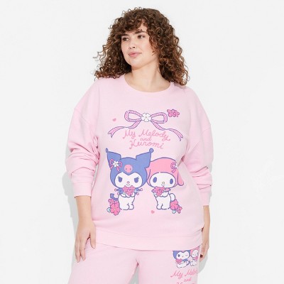 Women's My Melody and Kuromi Graphic Sweatshirt - Pink 3X