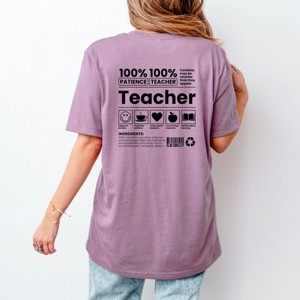 Simply Sage Market S.W.Smiley Teacher Recipe Front & Back Design Short Sleeve Tee - 1 of 4