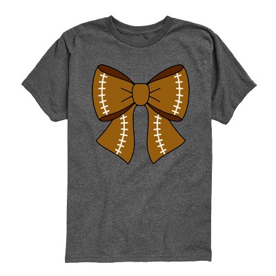 Boys' - Instant Message - Football Bow Short Sleeve Graphic T-Shirt