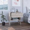Vynxaria Unique 1 Drawer Nightstand/Side Table, 16.4"W Drawer, Handle-Free, Open Shelf, 21.5"H x 23.6"W, Easy Assembly - 2 of 4