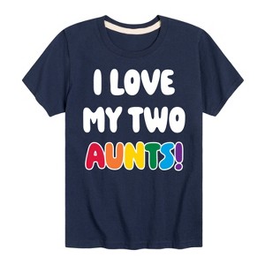 Boys' - Instant Message - I Love My Two Aunts Short Sleeve Graphic T-Shirt - 1 of 4