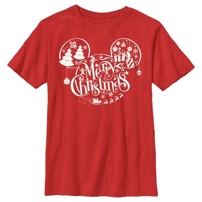 Boy's Disney Mickey and Friends Mousey Christmas T-Shirt