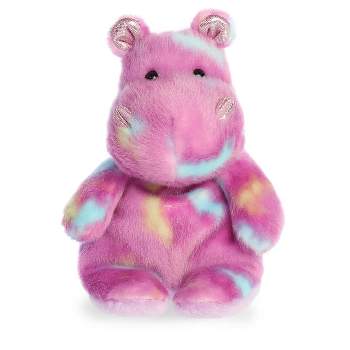 Aurora Small Lingonberry Hippo Jammies Vibrant Stuffed Animal Purple 8"