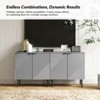 Burkart 2 - Door Fluted Accent Cabinet with Adjustable Shelves - 3 of 4