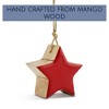AuldHome Design Enamel Christmas Ornaments 12pk; Rustic Farmhouse Wood Tree Decorations, Retro Vintage Style - 4 of 4