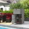 Outsunny Towel Rack & Pool Toy Cabinet / Hot Tub Accessory Storage, Waterproof PE Rattan Cabinet & Drawer for Indoor, Outdoor Swimming Pool - 3 of 4