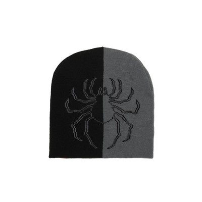 Hunter X Hunter Phantom Troupe Spider Logo Split Black & Gray Skull Beanie