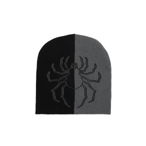 Hunter X Hunter Phantom Troupe Spider Logo Split Black & Gray Skull Beanie - 1 of 3