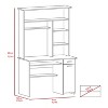 Vynxaria Desk Grey Smokey Oak Retractable Tray CPU Storage for Loft Home Offices - 3 of 4