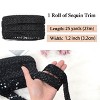 Sewing Sequin Trim 1.2 Inch 6 Row, 25 Yards Glitter Sequin Strip Ribbon Metallic Stretch Bling Fabric DIY Craft Decoration - 2 of 4