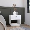 NicBex Nightstand with Drawer,Modern Side Table with Storage Space,Bedside Table for Bedroom,Living Room,Black/White - 2 of 4