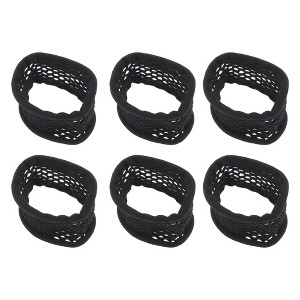 Unique Bargains Durable Mesh Style Hair Rope Black 6pcs - 1 of 3