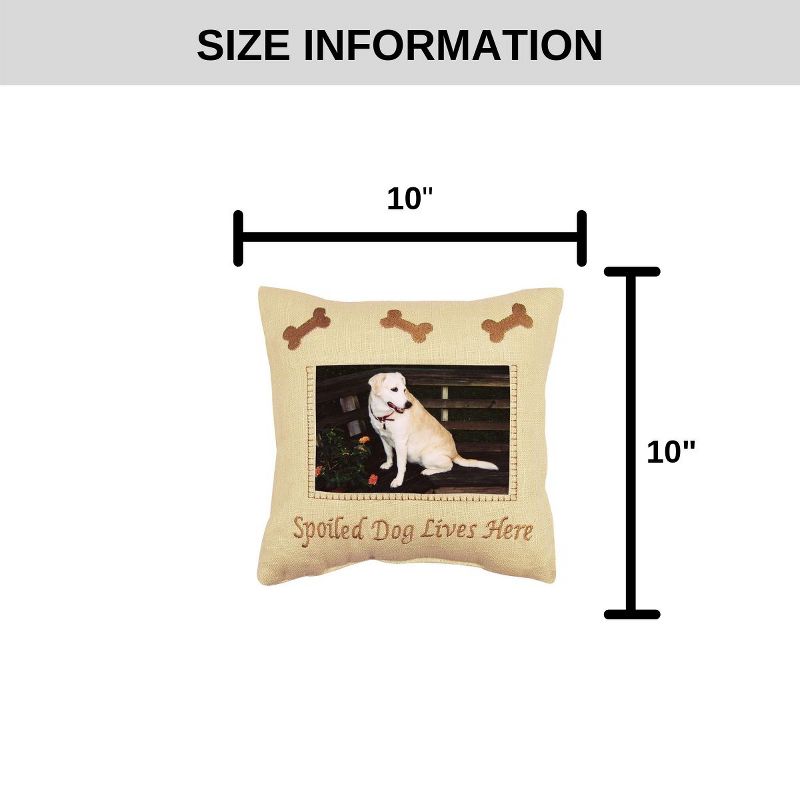 C&F Home 10" x 10" Spoiled Dog Embroidered Picture Petite  Size Accent Throw  Pillow, 2 of 4