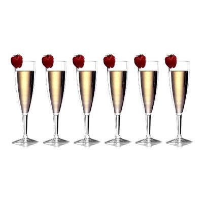 Prodyne Forever Polycarbonate 6 Ounce Champagne Flute, Set of 6