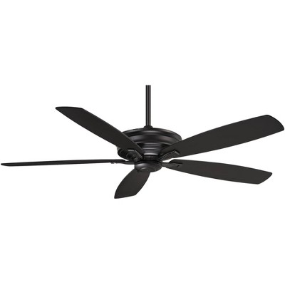 60" Minka Aire Modern Indoor Ceiling Fan with Remote Control Coal Black for Living Room Kitchen Bedroom Family Dining House Home