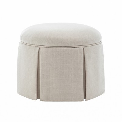 Wovenbyrd Ava Round Skirted Ottoman