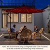 Costway 10FT Patio Solar-Lighted 112 LED Cantilever Offset Umbrella Crank Tilt Outdoor - image 2 of 4