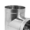 DuraVent DuraBlack 430 Stainless Steel, Durable and Easy Installation Single Wall Wood Burning Stove Pipe Connector Tee, Silver - 3 of 4