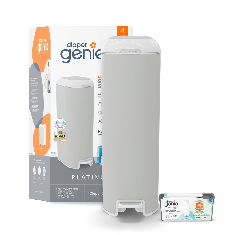 Diaper Genie Platinum Pail - Gray