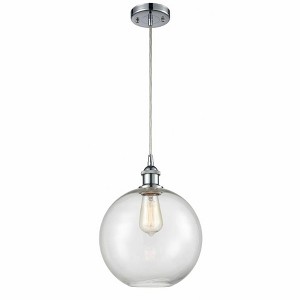 Athens - 1 Light Cord Hung Mini Pendant In Industrial Style-13 Inches Tall and 10 Inches Wide - 1 of 1