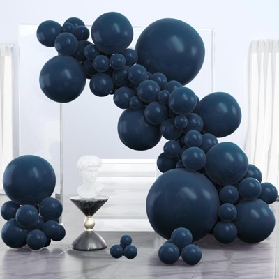 PartyWoo Balloons Navy Blue Matte Dark 36 18 12 10 5 Inch 100 pcs