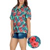HAPPY BAY Button Down Shirt Casual Summer Beach Party Short Sleeve Vacation Tops Button Up Blouse Shirt Colorful Dress Hawaiian Shirts - 4 of 4