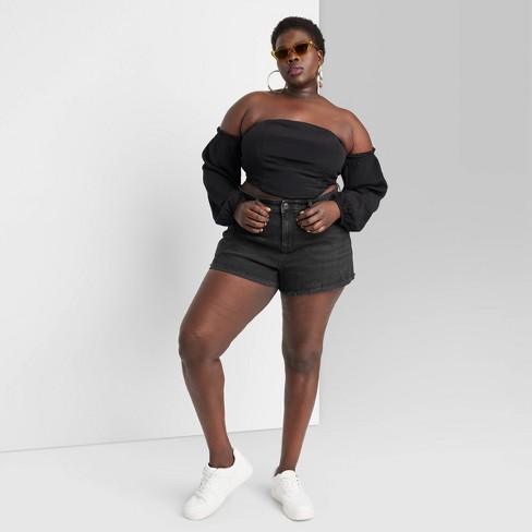 Women's Pull-On Perfect Fleece Shorts - Wild Fable™ Black XXS