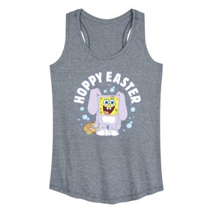 Women's - SpongeBob Squarepants - Hoppy Easter Graphic Racerback Tank - 1 of 4