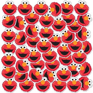Sesame Street Elmo Face 50ct Vinyl Large Deluxe Stickers Variety Pack - 1 of 4