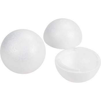 50 Pack Half Foam Balls 1.6 Inch Half Sphere Solid Blank Foam Balls for Art  Decoration Polystyrene Hemispherical Small Craft Foam Balls for Easter